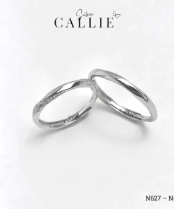 N627 - N628: Nhẫn đôi bạc Callie Silver xoắn