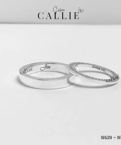 N629 - N630: Nhẫn Bạc Đôi Thiết Kế Callie Silver