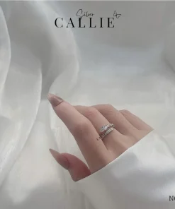 Alternative view of N643 - Nhẫn bạc Callie Silver dạng xoắn rắn free size