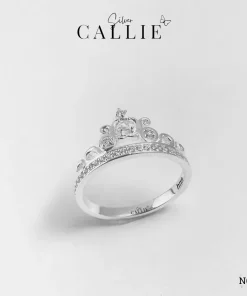 Alternative view of N646 - Nhẫn Bạc Thiết Kế Callie Silver Vương Miện Đá Oval