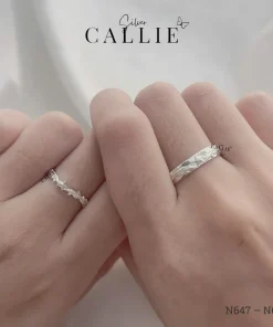 Alternative view of N647 - N648: Nhẫn Bạc Thiết Kế Callie Silver Cành Tùng Quân Đội