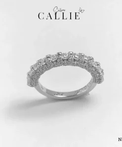 N663 - Nhẫn Bạc Thiết Kế Callie Silver Đá Moissanite 2li