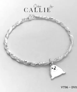 Lắc Tay Thiết Kế Callie Silver Kèm Charm Hình