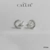 BT224 - Bông tại bạc Callie Silver trăng sao đính đá