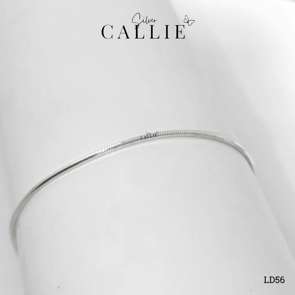 LD56 - Lắc Tay Đôi Bạc Callie Silver Dây Mì 1li1 - Hình ảnh 3