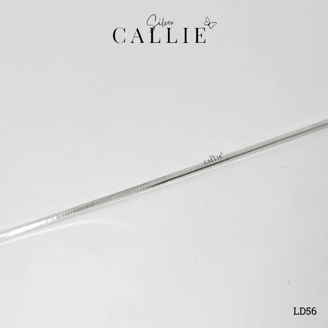LD56 - Lắc Tay Đôi Bạc Callie Silver Dây Mì 1li1 - Hình ảnh 4