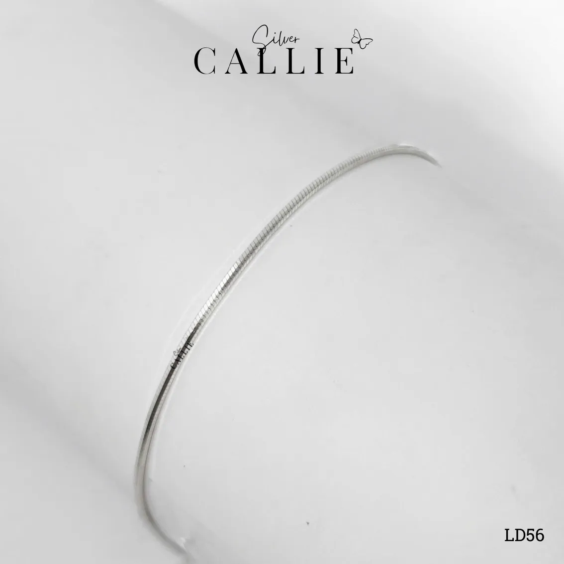 LD56 - Lắc Tay Đôi Bạc Callie Silver Dây Mì 1li1