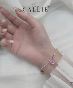 Alternative view of Lắc tay bạc em bé Callie Silver dây xoắn móc kèm charm