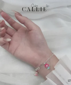 Alternative view of Lắc tay bạc em bé Callie Silver dây móc oval kèm charm