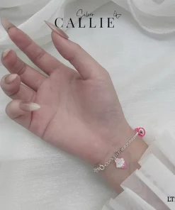 Alternative view of Lắc tay bạc em bé Callie Silver dây móc tròn kèm charm