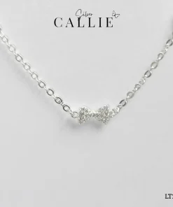 LT244 - Lắc tay bạc Callie Silver nơ nhỏ đính đá
