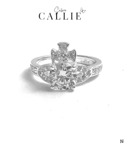 Alternative view of N676 - Nhẫn Bạc Thiết Kế Callie Silver 1 Viên Chủ Thập Giá