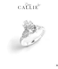 N676 - Nhẫn Bạc Thiết Kế Callie Silver 1 Viên Chủ Thập Giá
