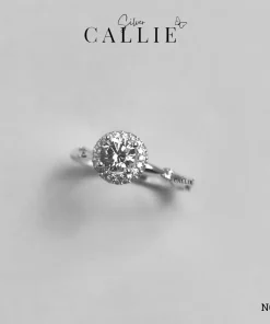 N694 - Nhẫn bạc Callie Silver 1 viên chủ kiểu công chúa