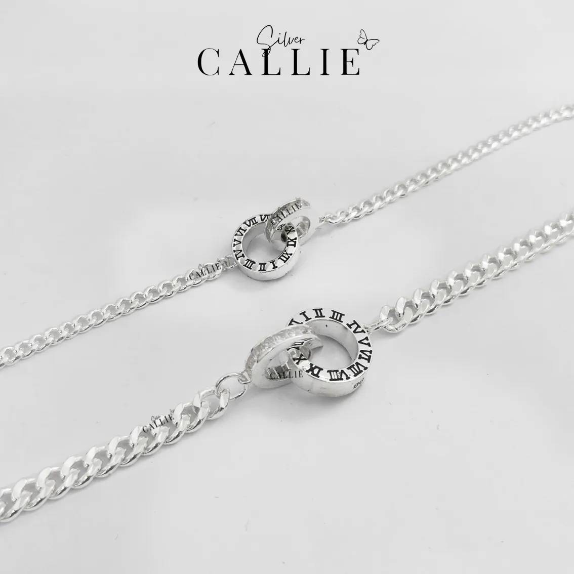 LD34 - LD06: Lắc Tay Đôi Callie Silver Vô Cực Vĩnh Cửu Đen - Hình ảnh 4