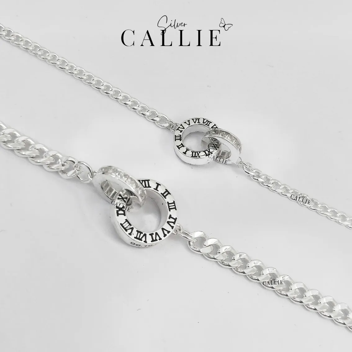 LD34 - LD06: Lắc Tay Đôi Callie Silver Vô Cực Vĩnh Cửu Đen - Hình ảnh 6