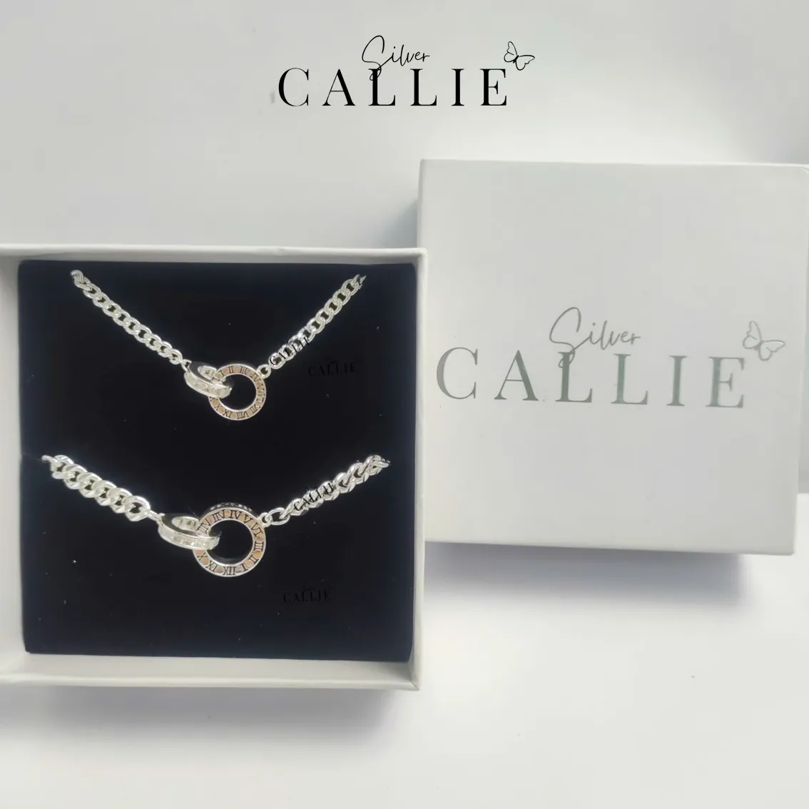 LD34 - LD06: Lắc Tay Đôi Callie Silver Vô Cực Vĩnh Cửu Đen - Hình ảnh 8