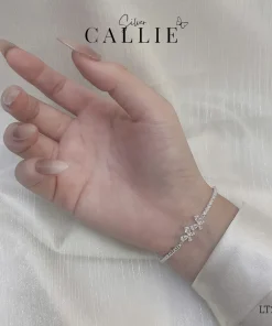 Alternative view of LT254 - Lắc tay bạc Callie Silver nơ đá dây rút