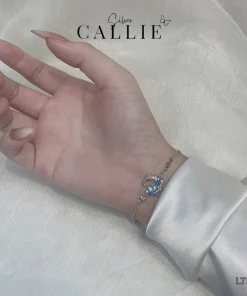 Alternative view of LT255 - Lắc Tay Bạc Callie Silver Mặt Trăng Đá Xanh Dương