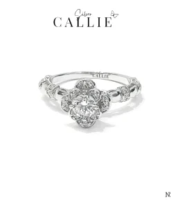 N295 - Nhẫn bạc thiết kế Callie Silver hình hoa