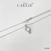 DC309 - Dây chuyền bạc Callie Silver 1 viên chủ moissanite