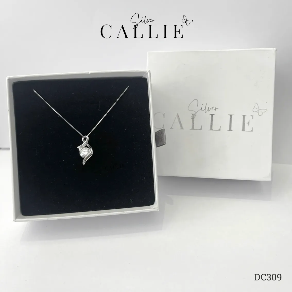 DC309 - Dây chuyền bạc Callie Silver 1 viên chủ moissanite - Hình ảnh 9