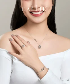 Alternative view of LT263 - Lắc tay bạc Callie Silver vòng nguyệt quế đá mois