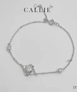 LT266 - Lắc tay bạc Callie Silver cỏ 4 lá