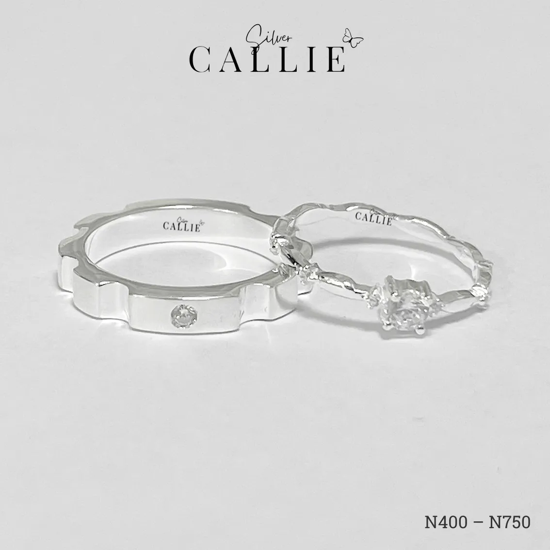 N750 - N400: Nhẫn Bạc Thiết Kế Callie Silver Công Chúa - Hình ảnh 6