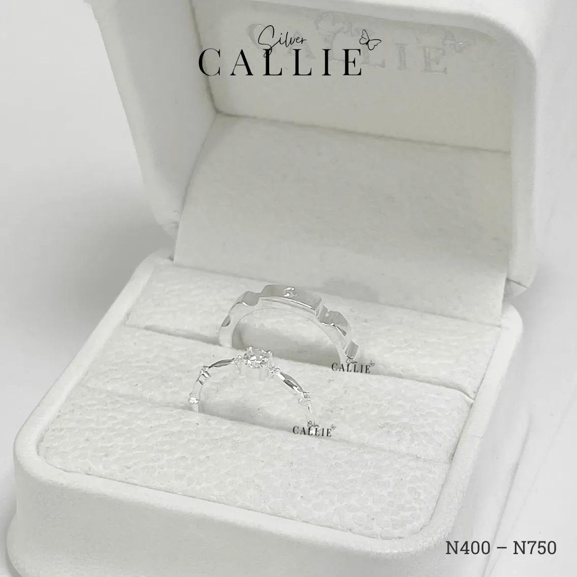 N750 - N400: Nhẫn Bạc Thiết Kế Callie Silver Công Chúa - Hình ảnh 7