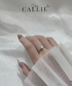Alternative view of N731 - Nhẫn Bạc Thiết Kế Callie Silver 1 Hàng Đá Xoắn