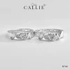 N749 - Nhẫn Bạc Thiết Kế Callie Silver Theo Tên Kèm Đá Trái Tim