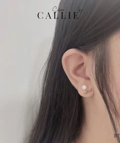 Alternative view of BT166 - Bông tai bạc Callie Silver 1 hột 5li