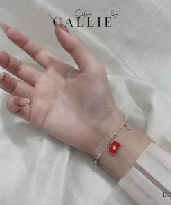 Alternative view of LT279 - Lắc Tay Bạc Callie Silver cờ Việt Nam kèm charm bướm