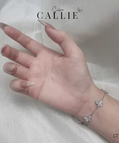 Alternative view of LT282 - Lắc Tay Bạc Callie Silver Xi Kim Bướm Đính Đá