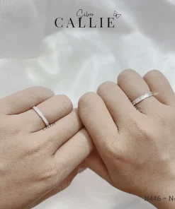 Alternative view of N446 - N447: Nhẫn bạc đôi thiết kế Callie Silver