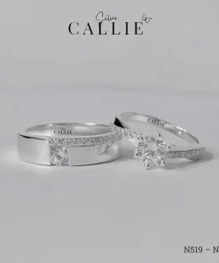 N519 - N731: Nhẫn Bạc Thiết Kế Callie Silver 1 Hàng Đá