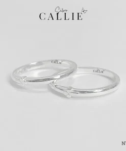 Alternative view of N797 - Nhẫn Bạc Thiết Kế Callie Silver Thánh Giá Đai 2mm
