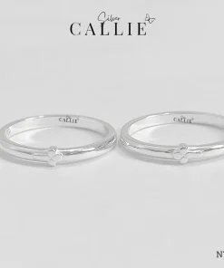 N797 - Nhẫn Bạc Thiết Kế Callie Silver Thánh Giá Đai 2mm