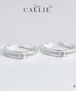 N798 - Nhẫn Bạc Thiết Kế Callie Silver Mặt Lục Giác