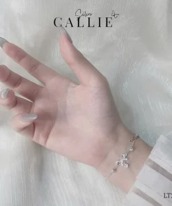 Alternative view of LT284 - Lắc tay bạc Callie Silver mặt nơ charm đá
