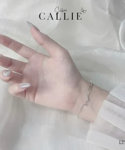 Alternative view of LT285 - Lắc tay bạc Callie Silver dây đôi bướm kèm charm bi