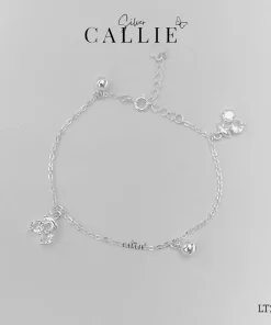 LT286 - Lắc Tay Bạc Callie Silver Cherry Đính Đá