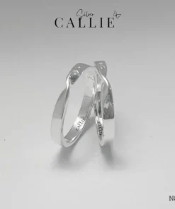 Alternative view of N829 - Nhẫn Bạc Thiết Kế Callie Silver Xoắn Đính Đá