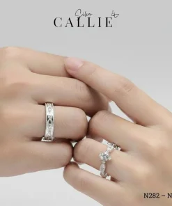 Alternative view of N590 - N282: Nhẫn Bạc Đôi Thiết Kế Callie Silver Vintage