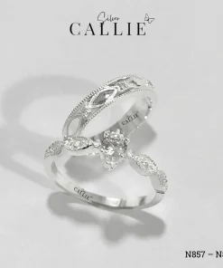 Alternative view of N857 - N858: Nhẫn bạc thiết kế Callie Silver vòng xoắn