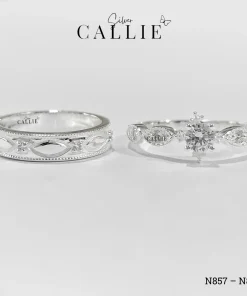 N857 - N858: Nhẫn bạc thiết kế Callie Silver vòng xoắn