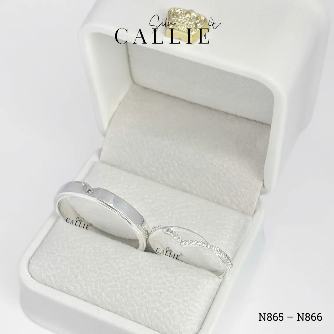 N865 - N866: Nhẫn bạc thiết kế Callie Silver ghép đôi - Image 8