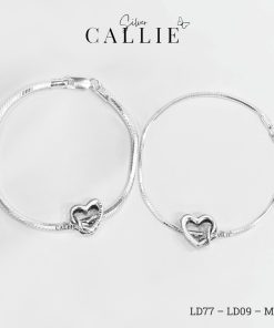 Alternative view of LD77 - LD09 - M186: Lắc Tay Bạc Đôi Callie Silver Tình Yêu Vĩnh Cửu