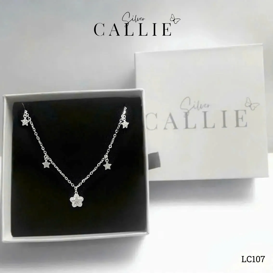 LC107 - Lắc chân bạc Callie Silver ngôi sao - Image 10